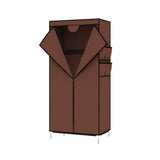 NNEAGS 75x45xcm Brown Clothes Organizer Rack with Zippered Dust Cover