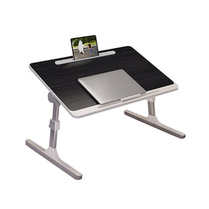 NNEAGS 60X40cm Black Small Laptop Bed Portable Foldable Study Table Adjustable