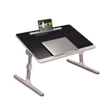 NNEAGS 60X40cm Black Small Laptop Bed Portable Foldable Study Table Adjustable