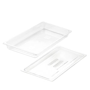 NNEAGS 65mm Clear Gastronorm GN Pan 1/1 Food Tray Storage with Lid