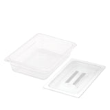 NNEAGS 65mm Clear Gastronorm GN Pan 1/2 Food Tray Storage with Lid