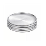 NNEAGS 23cm Premium Silver Grilling Plate - Durable, Heat-Resistant, Perfect for BBQs and Outdoor Cooking Kitchen Essential
