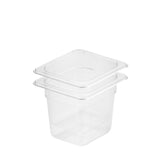 NNEAGS 150mm Clear Gastronorm GN Pan 1/6 Food Tray Storage Bundle of 2