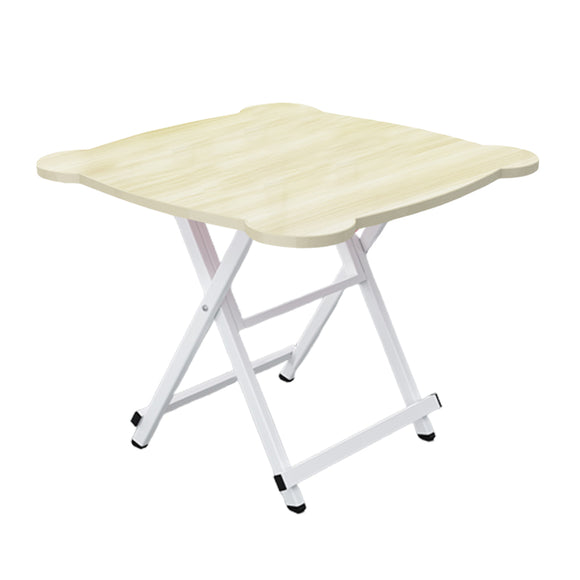 NNEAGS White Minimalist Cat Ear Folding Table Indoor Outdoor Portable Stall Desk Home Decor
