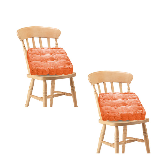 NNEAGS 2X Orange Square Cushion Soft Leaning Plush Backrest Throw Seat Pillow Home Office Decor