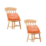 NNEAGS 2X Orange Square Cushion Soft Leaning Plush Backrest Throw Seat Pillow Home Office Decor