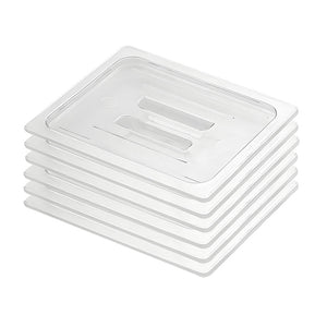 NNEAGS Clear Gastronorm 1/2 GN Lid Food Tray Top Cover Bundle of 6