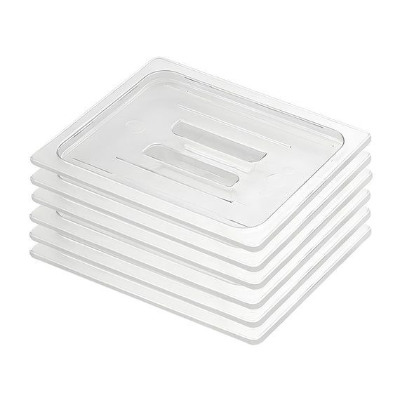 NNEAGS Clear Gastronorm 1/2 GN Lid Food Tray Top Cover Bundle of 6