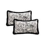 NNEAGS 2X 35cm Elegant Decorative Luxury Victorian Rose French Embroidery Throw Pillow
