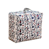 NNEAGS Nautical Icons Large Storage Luggage Bag Double Zipper Foldable Travel Organiser Essentials
