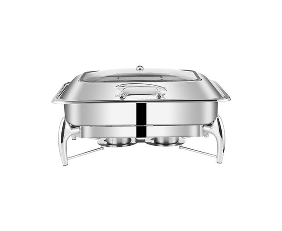 NNEAGS Stainless Steel Rectangular Chafing Dish Tray Buffet Cater Food Warmer Chafer with Top Lid