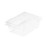 NNEAGS 150mm Clear Gastronorm GN Pan 1/2 Food Tray Storage Bundle of 2