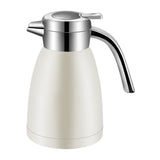 NNEAGS 1.2L Stainless Steel Kettle Insulated Vacuum Flask Water Coffee Jug Thermal White