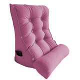 NNEAGS 60cm Magenta Triangular Wedge Lumbar Pillow Headboard Backrest Sofa Bed Cushion Home Decor