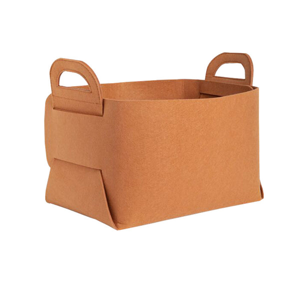 NNEAGS Large Coffee Foldable Felt Storage Portable Collapsible Bag Home Office Foldable Organiser with Carry Handles
