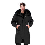 NNEAGS abbee Black 2XL Winter Fur Hooded Thick Overcoat Jacket Stylish Lightweight Quilted Warm Puffer Coat