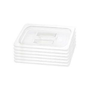 NNEAGS Clear Gastronorm 1/3 GN Lid Food Tray Top Cover Bundle of 6
