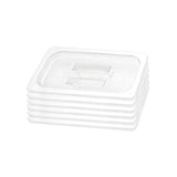 NNEAGS Clear Gastronorm 1/3 GN Lid Food Tray Top Cover Bundle of 6