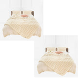 NNEAGS 2X 200cm Creamy White Fur Fuzzy Super Soft and Cozy Fluffy Throw Blanket