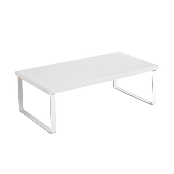 NNEAGS 50cm White Computer Monitor Elevated Stand Desktop Support Station Rack
