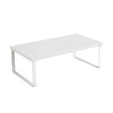 NNEAGS 50cm White Computer Monitor Elevated Stand Desktop Support Station Rack