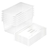 NNEAGS 200mm Clear Gastronorm GN Pan 1/1 Food Tray Storage Bundle of 6 with Lid