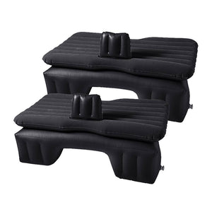 NNEAGS 2X Inflatable Car Mattress Portable Travel Camping Air Bed Rest Sleeping Bed Black