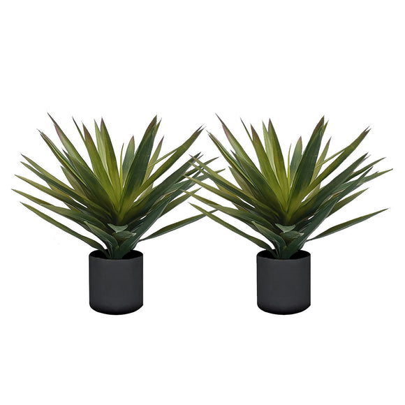 NNEAGS 2X 45cm Yucca Plant Giant Palm Lily Artificial Plant Tabletop Home Accent Decor