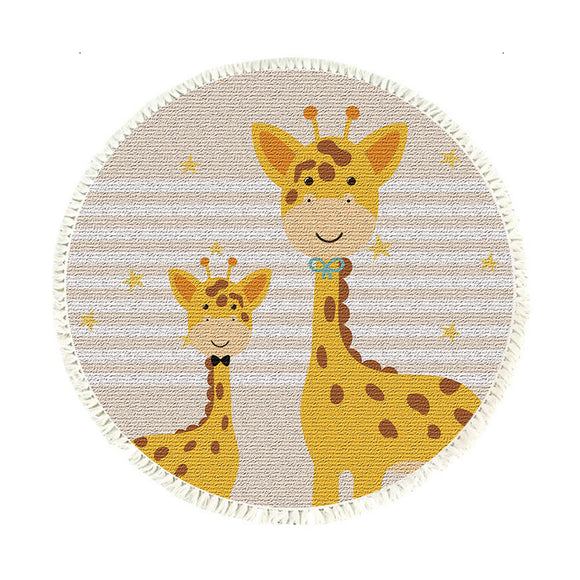 NNEAGS 120cm Cute Cartoon Animal Non-Slip Thick and Ultra-Soft Carpet Flannel Rug