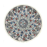 NNEAGS 120cm Mandala Area Rug for Living Room Lounge, Bedroom, Anti-slip Doormat, Home Decor