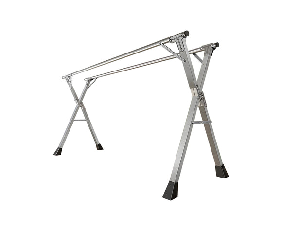 NNEAGS 2.4m Portable Standing Clothes Drying Rack Foldable Space-Saving Laundry Holder Indoor Outdoor