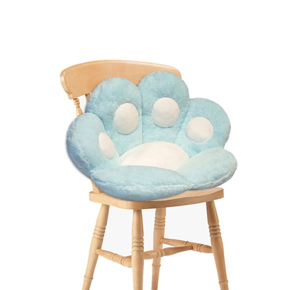 NNEAGS Blue Paw Shape Cushion Warm Lazy Sofa Decorative Pillow Backseat Plush Mat Home Decor