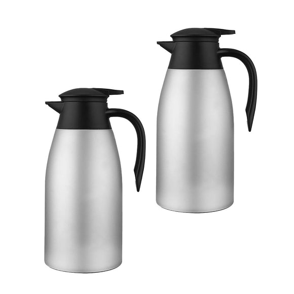 NNEAGS 2X 1.5L Silver Color 3-Layer Stainless Steel Vacuum Durable Thermal Flask
