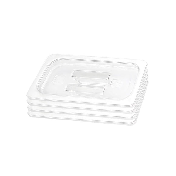 NNEAGS Clear Gastronorm 1/3 GN Lid Food Tray Top Cover Bundle of 4