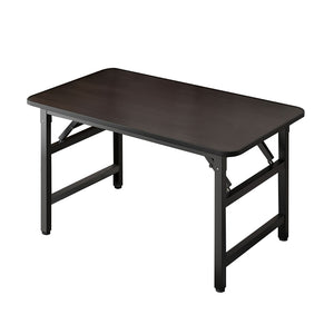 NNEAGS 120x60cm Walnut Foldable Computer Study Table Easy Assembly Desk No Chair
