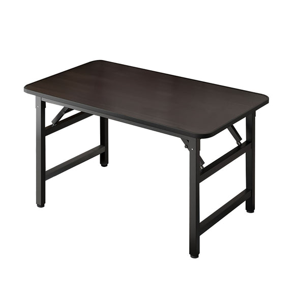NNEAGS 120x60cm Walnut Foldable Computer Study Table Easy Assembly Desk No Chair