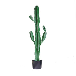 NNEAGS 120cm Green Artificial Indoor Cactus Tree Fake Plant Simulation Decorative 6 Heads