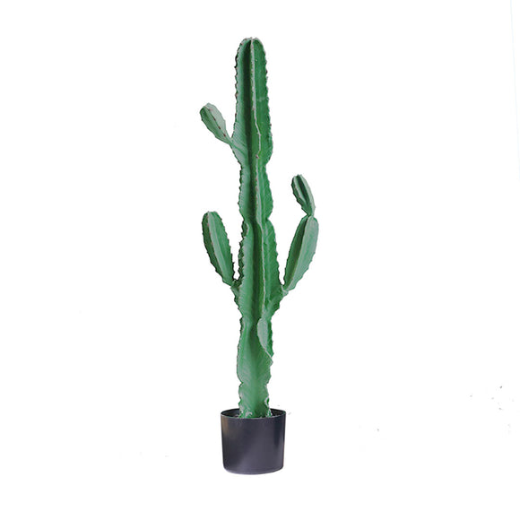 NNEAGS 120cm Green Artificial Indoor Cactus Tree Fake Plant Simulation Decorative 6 Heads