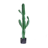 NNEAGS 120cm Green Artificial Indoor Cactus Tree Fake Plant Simulation Decorative 6 Heads