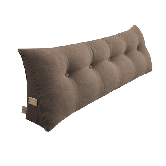 NNEAGS 100cm Coffee Triangular Wedge Bed Pillow Headboard Backrest Bedside Tatami Cushion Home Decor