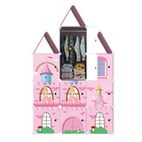 NNEAGS 10 Cubes DIY Castle Print Portable Wardrobe Divide-Grid Modular Storage Organiser Foldable Closet