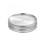 NNEAGS 20cm Premium Silver Grilling Plate - Durable, Heat-Resistant, Perfect for BBQs and Outdoor Cooking Kitchen Essential