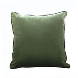 NNEAGS 45cm Subtle Army Green Foliage Velvet Square Throw Pillow