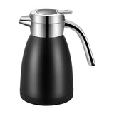 NNEAGS 1.2L Stainless Steel Kettle Insulated Vacuum Flask Water Coffee Jug Thermal Black