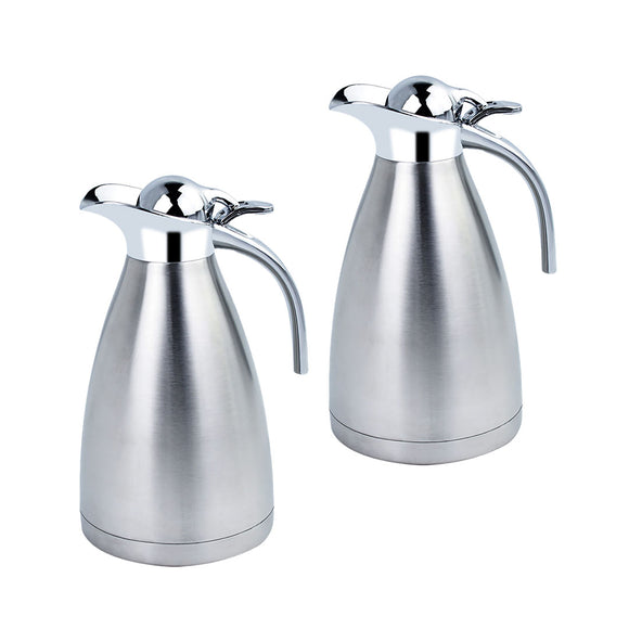 NNEAGS 2X 1.5L Silver Color 3-Layer Inner Stainless Steel, Vacuum Insulated and Outer Stainless Steel Thermal Flask