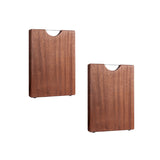 NNEAGS 2X 48cm Rectangular Wooden Ebony Butcher Block Non-slip Chopping Food Serving Tray Charcuterie Board