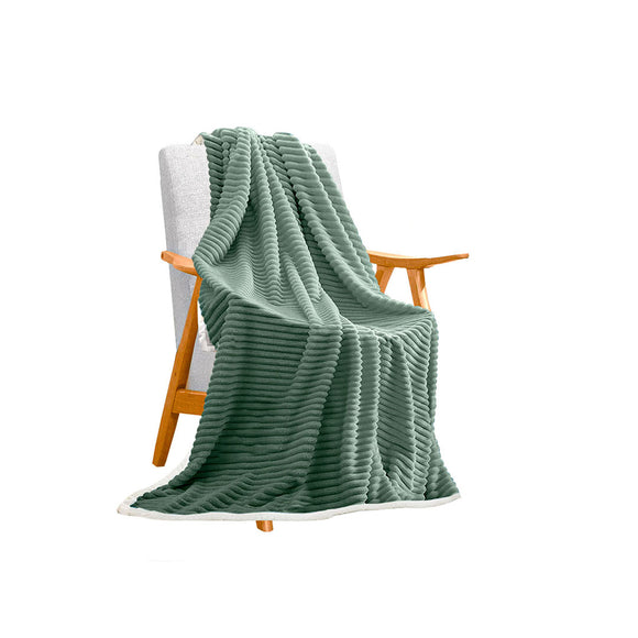 NNEAGS Light Green Throw Blanket Warm Cozy Double Sided Thick Flannel Coverlet Fleece Bed Sofa Comforter