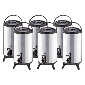 NNEAGS 6X 14L Portable Insulated Cold/Heat Coffee Tea Beer Barrel Brew Pot With Dispenser