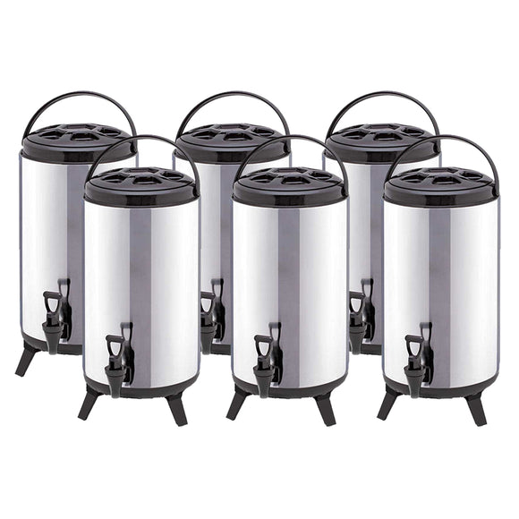 NNEAGS 6X 14L Portable Insulated Cold/Heat Coffee Tea Beer Barrel Brew Pot With Dispenser