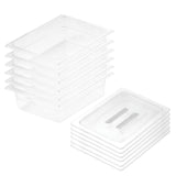 NNEAGS 150mm Clear Gastronorm GN Pan 1/2 Food Tray Storage Bundle of 6 with Lid
